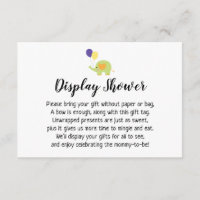 Baby shower d'affichage simple Insertion avec élép