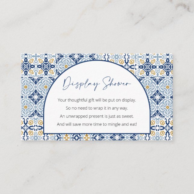 Carte D'accompagnement Baby shower d'affichage, thème italien non emballé (Devant)