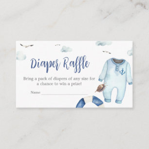 Carte D'accompagnement Baby shower d'ahoy nautique