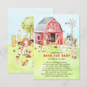 Carte D'accompagnement Baby shower d'amis de Cute Barnyard