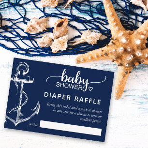 Carte D'accompagnement Baby shower d'Ancre nautique de l'enrouleur