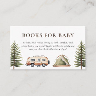 Carte D'accompagnement Baby shower d'aquarelle de la forêt de camping