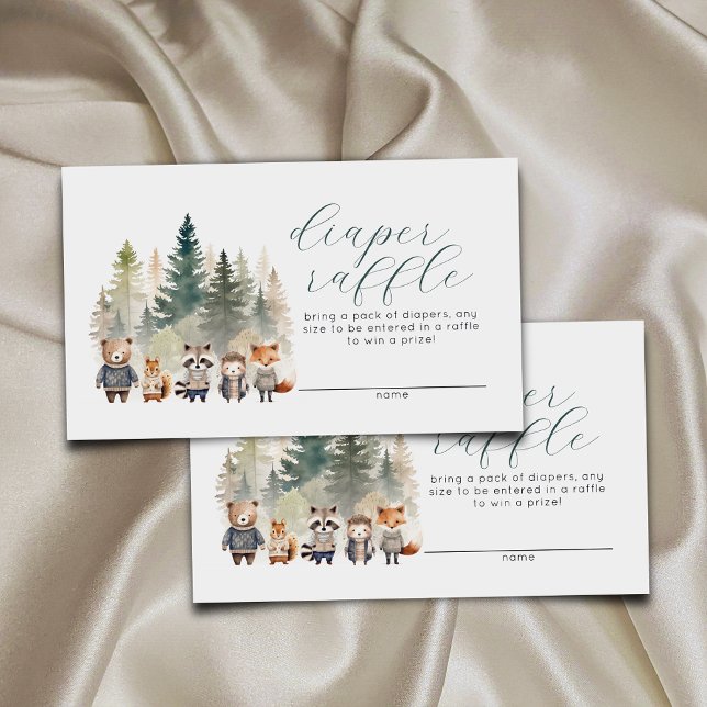 Carte D'accompagnement Baby shower d'aquarelle en bois Raffin de couche (Créateur téléchargé)