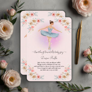 Carte D'accompagnement Baby shower d'aquarelle floral Twirling