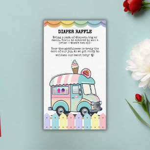 Carte D'accompagnement Baby shower d'arrosage de camion à glace moderne