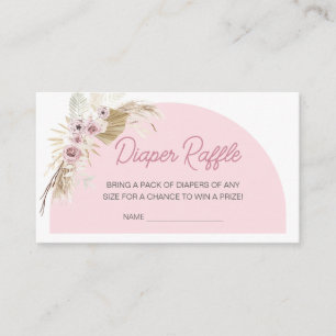 Carte D'accompagnement Baby shower d'attente rose Boho Bearly Raffin