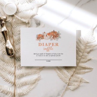 Carte D'accompagnement Baby shower d'automne Citrouille Baby shower Déche