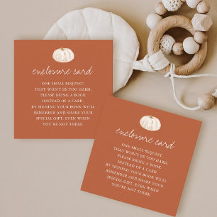Carte D'accompagnement Baby shower d'automne Citrouille Boho