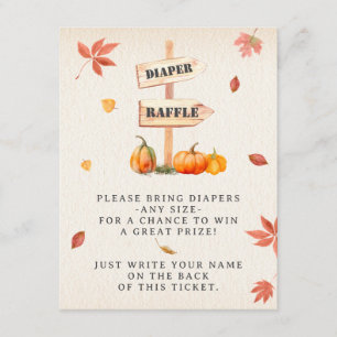 Carte D'accompagnement Baby shower d'automne citrouille de la ferme de la