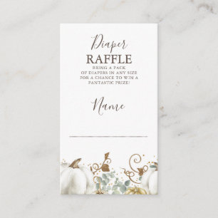 Carte D'accompagnement Baby shower d'automne Citrouille d'or Raffin de co