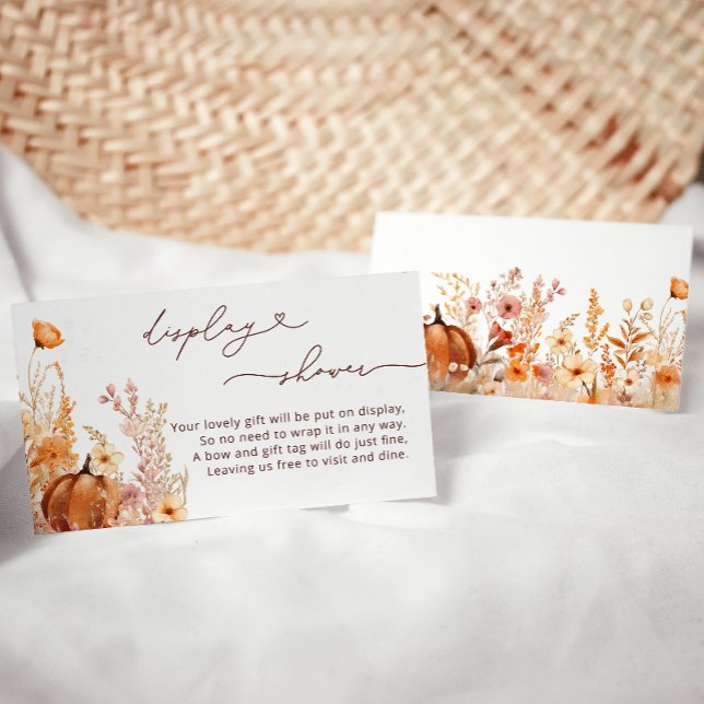 Carte D'accompagnement Baby shower d'automne citrouille douche (Créateur téléchargé)