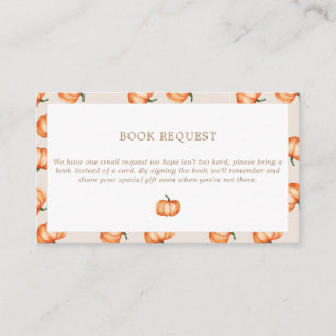Carte D'accompagnement Baby shower d'automne citrouille Motif   Demande d