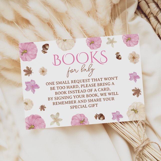 Carte D'accompagnement Baby shower d'automne de Citrouille de demande de  (Créateur téléchargé)