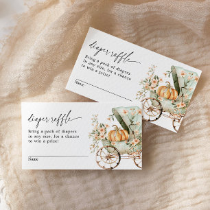 Carte D'accompagnement Baby shower d'automne Petit Citrouille Déchets Raf