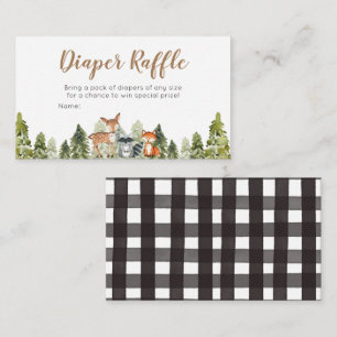 Carte D'accompagnement Baby shower d'aventure animal cerf Déchets Raffle