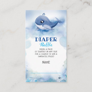 Carte D'accompagnement Baby shower de baleine Raffle