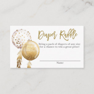 Carte D'accompagnement baby shower de ballons d'or et de blanc Raffin de