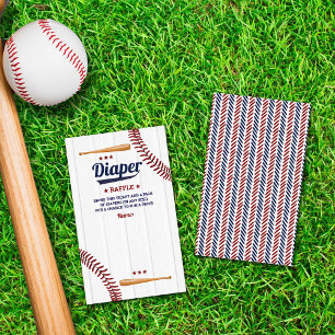 Carte D'accompagnement Baby shower de baseball des garçons Raffle de couc