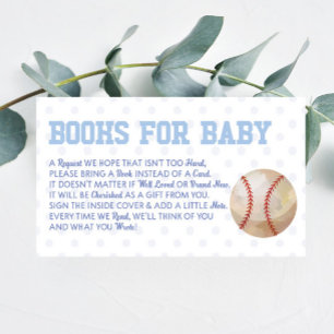 Carte D'accompagnement Baby shower De Baseball Sport Livres Pour Baby Car