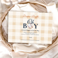 Baby shower de baseball vintage Boys Diapper Raffl
