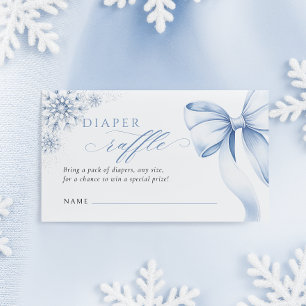 Carte D'accompagnement Baby Shower de Bébé Fille Flocon de Neige Tirage a