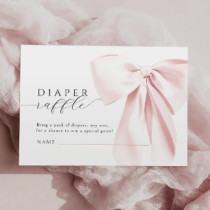 Carte D'accompagnement Baby shower de béquille rose Raffin