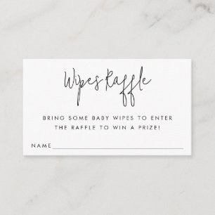 Carte D'accompagnement Baby shower de billet de lingette de raffle
