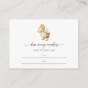Carte D'accompagnement Baby shower de bonbons de canard neutres selon le