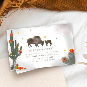 Carte D'accompagnement Baby shower de Buffalo Floral Cactus Déchets