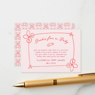 Carte D'accompagnement Baby shower de cadre à mâchoires molles