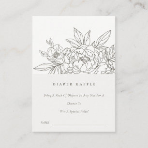 Carte D'accompagnement Baby shower    de calfeuil Brown floral