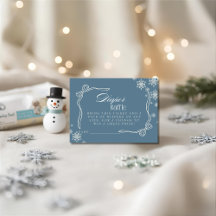 Baby shower de carafe à couches bleues d'hiver