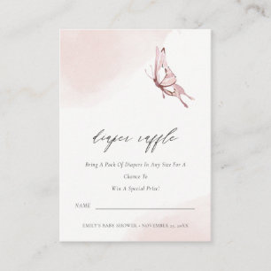 Carte D'accompagnement Baby shower de carafe à Papillon Bleu Cute