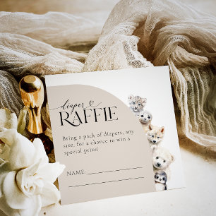 Carte D'accompagnement Baby shower de carafe de couches pour animaux d'hi