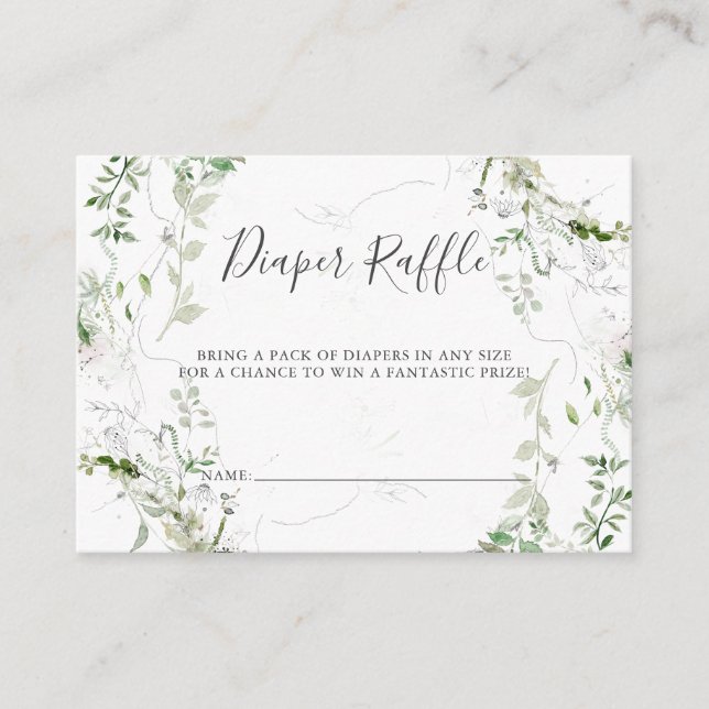 Carte D'accompagnement Baby shower de carafe de couches vertes (Devant)