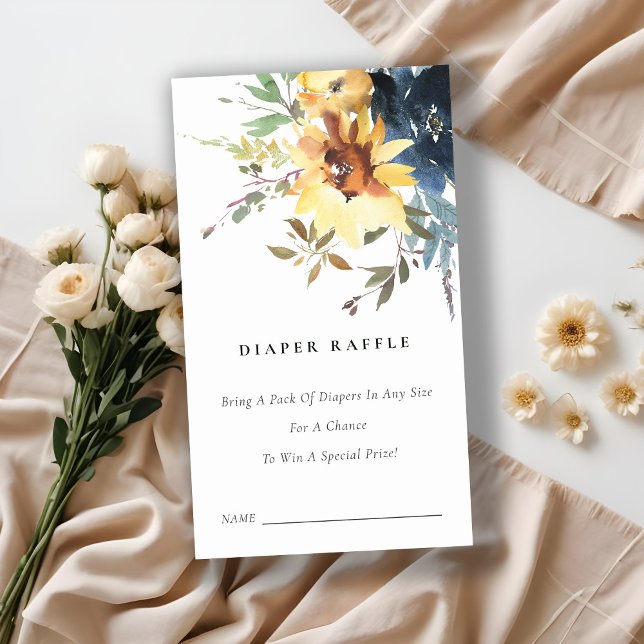 Carte D'accompagnement Baby shower de carafe florale de tournesol jaune (Créateur téléchargé)