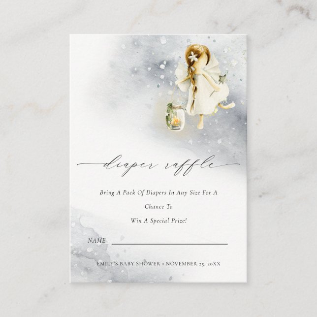 Carte D'accompagnement Baby shower de carafe magique à l'aquarelle Fairy (Devant)