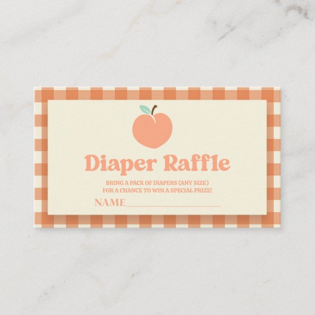 Carte D'accompagnement Baby shower de chair doux Raffle (Devant)