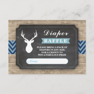 Carte D'accompagnement Baby shower de chapeau de raffle de couche Rustiqu