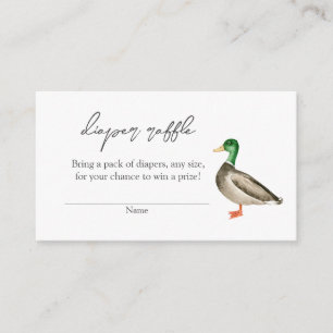 Carte D'accompagnement Baby shower de charbons de canard de Bohême