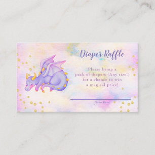 Carte D'accompagnement Baby shower de chevalier de dragon violet pour fil