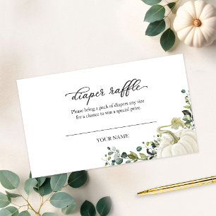 Carte D'accompagnement Baby shower de chute Citrouille de verdure  de cou