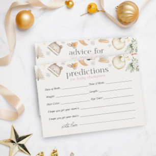 Carte D'accompagnement Baby shower de conseils pour filles roses d'hiver