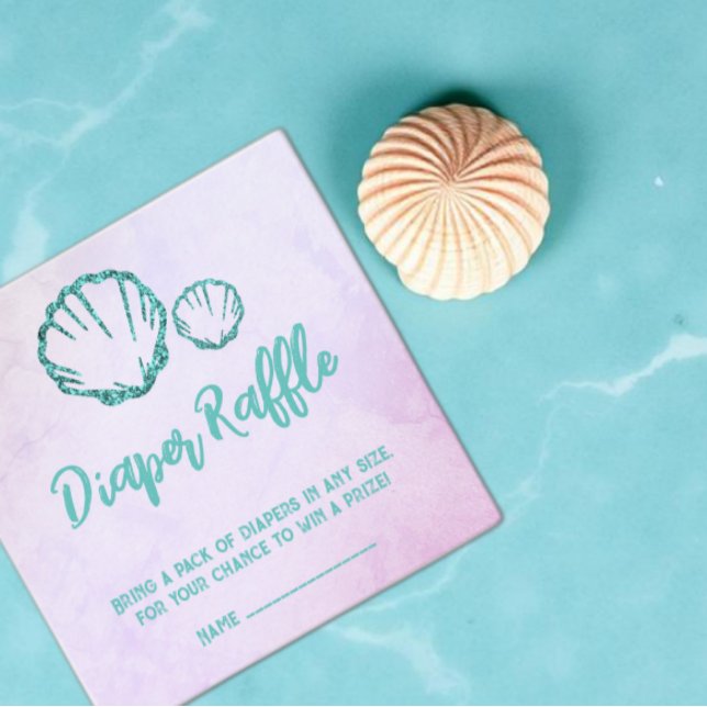 Carte D'accompagnement Baby shower de coquillages Raffin (Créateur téléchargé)