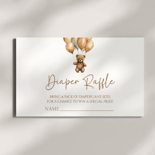 Carte D'accompagnement Baby shower de couche Brown Boho Teddy