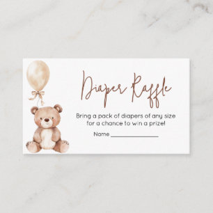 Carte D'accompagnement Baby shower de couche de  de l'ours Brown