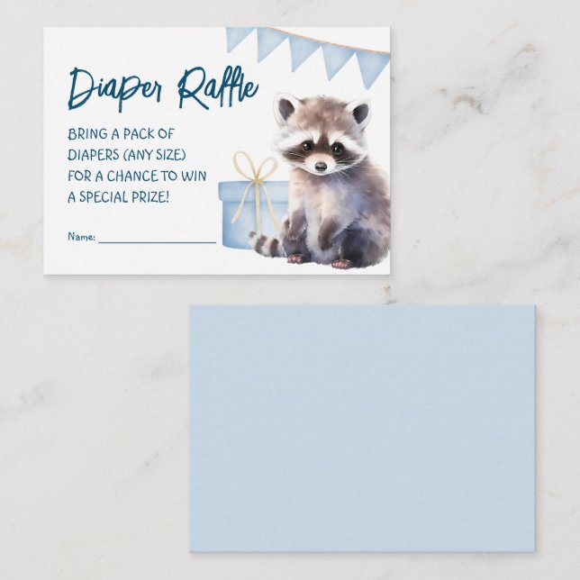 Carte D'accompagnement Baby shower de couches de bois (Devant / Derrière)