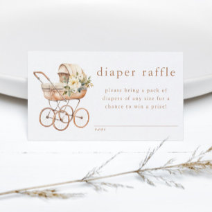 Carte D'accompagnement Baby shower de couches vintage pour bébé