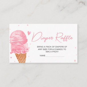 Carte D'accompagnement Baby shower de crème glacée Déchets Raffle