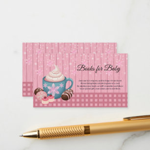 Carte D'accompagnement Baby shower de crème humide en bois rose